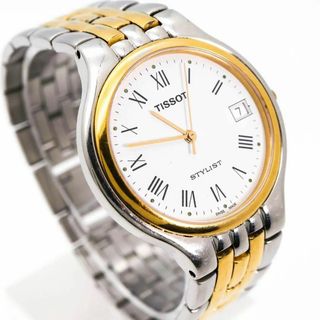 ティソ(TISSOT)の《希少》TISSOT STYLIST 腕時計 ホワイト メンズ ヴィンテージ w(腕時計(アナログ))