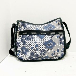 レスポートサック(LeSportsac)のLESPORTSAC(レスポートサック) ショルダーバッグ - 白×グレー×黒 花柄 レスポナイロン(ショルダーバッグ)