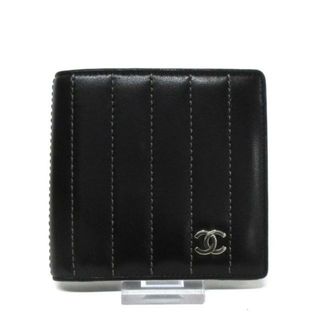 シャネル(CHANEL)のCHANEL(シャネル) 2つ折り財布美品  ニューマドモアゼルライン T12338 黒 ココマーク/シルバー金具 ラムスキン(財布)