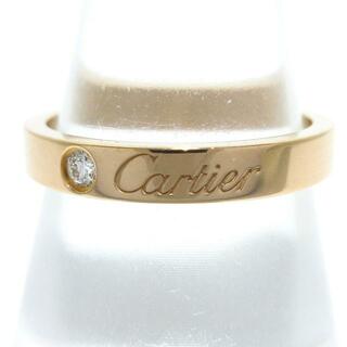カルティエ(Cartier)のCartier(カルティエ) リング 53新品同様  エングレーブドリング K18PG×ダイヤモンド 1Pダイヤ(リング(指輪))