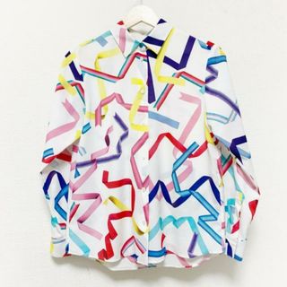 PaulSmith(ポールスミス) 長袖シャツブラウス サイズ38 L レディース美品  - 白×ピンク×マルチ PS