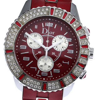 ディオール(Dior)のディオール Dior CD11431B クリスタル ダイヤベゼル クロノグラフ クォーツ レディース _805054(腕時計)