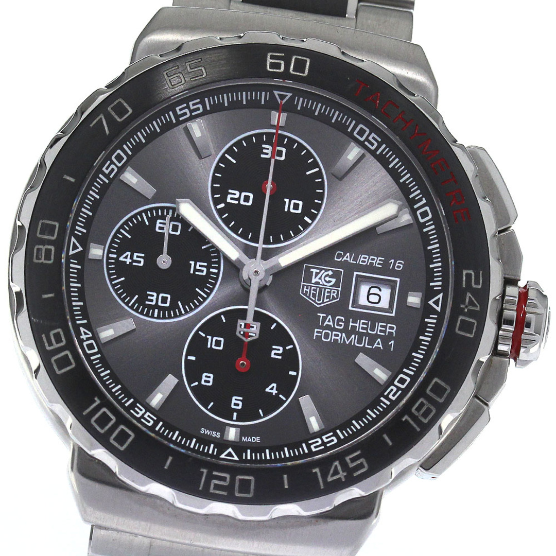 TAG Heuer(タグホイヤー)のタグホイヤー TAG HEUER CAU2011-0 フォーミュラー1 クロノグラフ デイト 自動巻き メンズ 保証書付き メーカーOH済_809516 メンズの時計(腕時計(アナログ))の商品写真