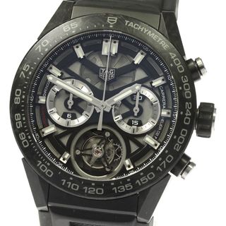 タグホイヤー(TAG Heuer)のタグホイヤー TAG HEUER CAR5A8W カレラ ホイヤー02T トゥールビヨン クロノグラフ 自動巻き メンズ 良品 箱・保証書付き_806456(腕時計(アナログ))