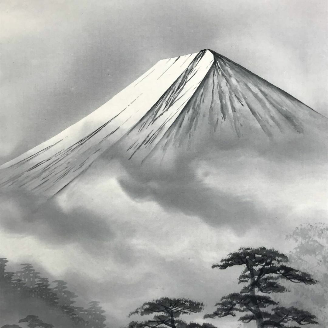 水墨画 富士山 作者不詳 忌まわしい 額41×53 5絵29×41奥行き1 水墨画 富士山 作者不詳 忌まわしい 額41×53 5絵29×41奥行き1