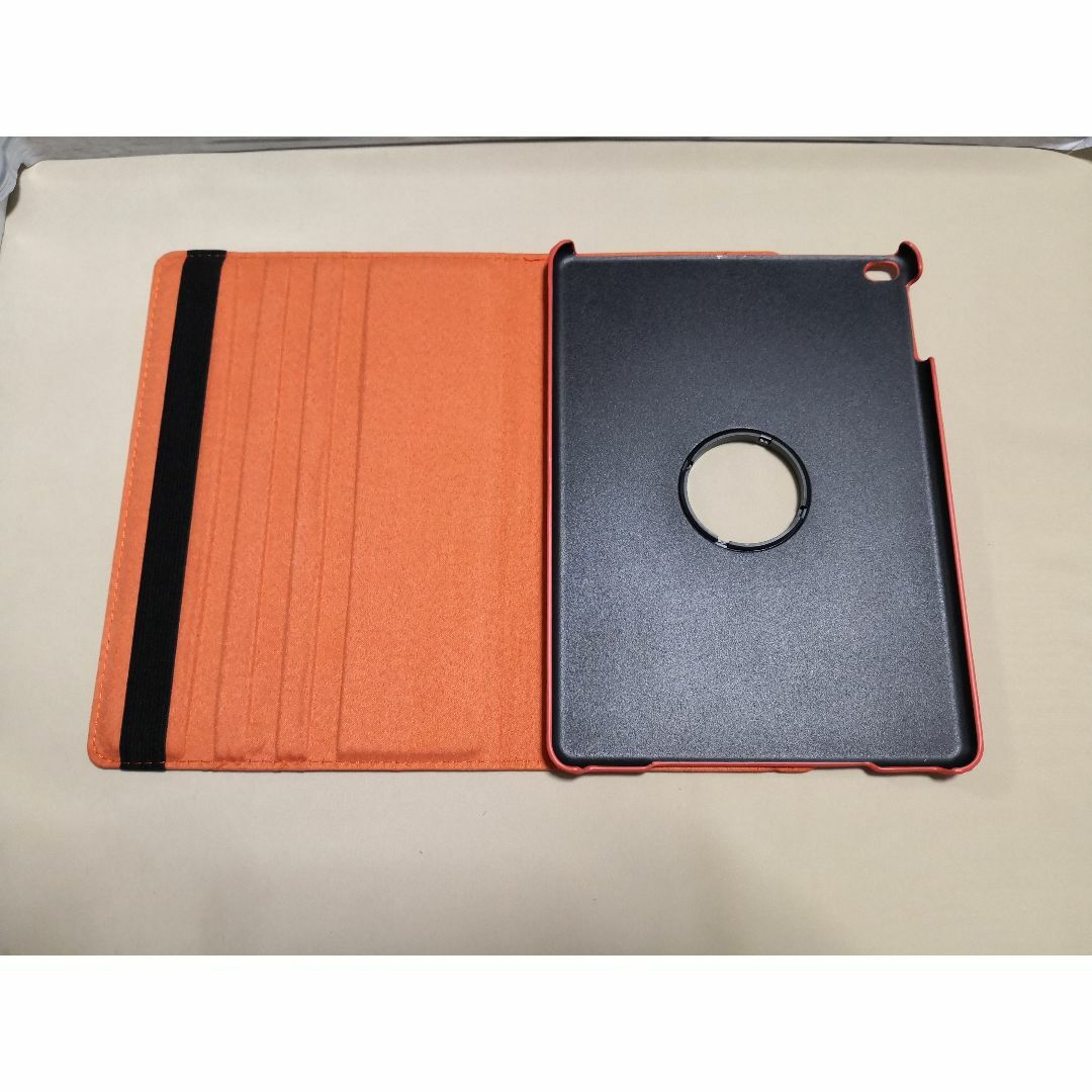 iPad 6世代/5世代/Air/Air2 共用 オレンジ 360度回転 ケース スマホ/家電/カメラのスマホアクセサリー(iPadケース)の商品写真