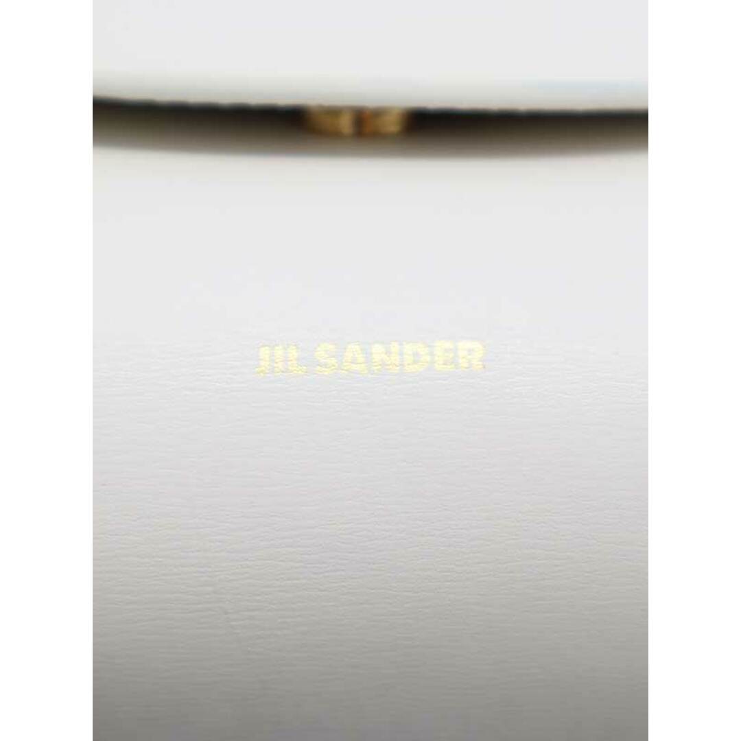 Jil Sander(ジルサンダー)のJIL SANDER ジルサンダー Cannolo レザーショルダーバッグ ホワイト スモール レディースのバッグ(ショルダーバッグ)の商品写真
