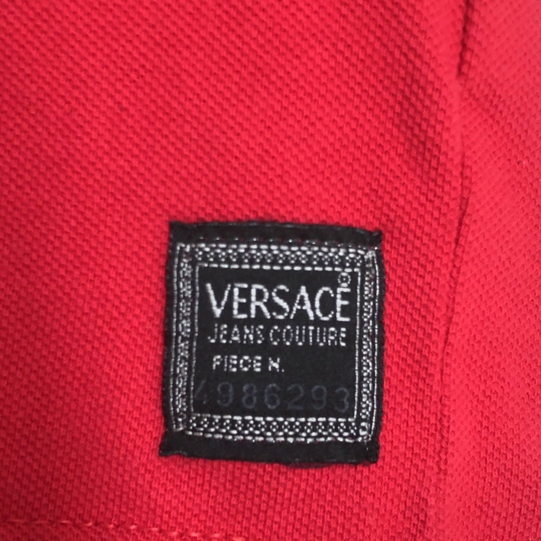 VERSACE(ヴェルサーチ)のヴェルサーチ メドゥーサ 半袖 ポロシャツ L 赤 メンズのトップス(ポロシャツ)の商品写真