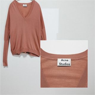 アクネストゥディオズ(Acne Studios)の【Acne Studios】メリノウール Vネック ロングスリーブ ニット(ニット/セーター)