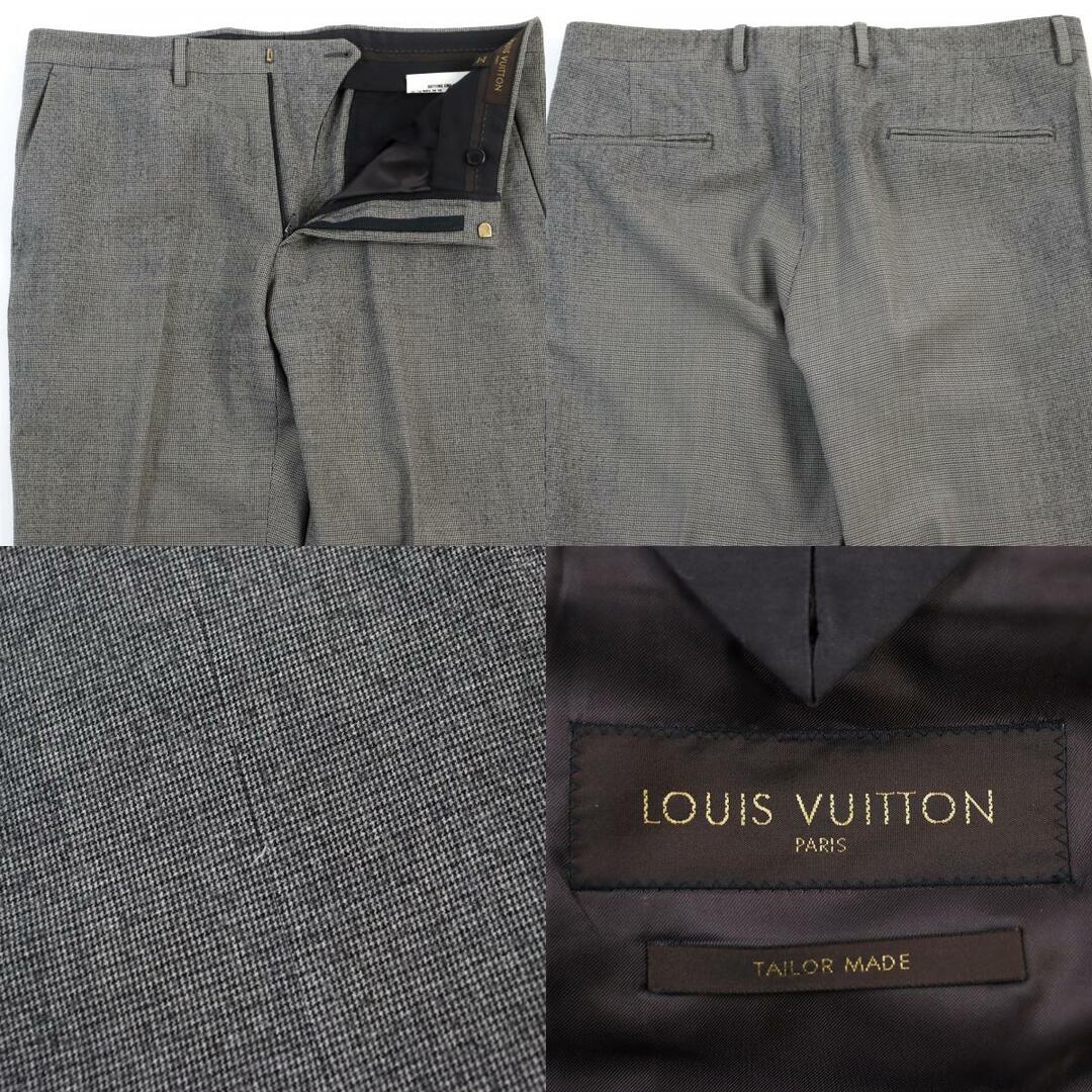 LOUIS VUITTON(ルイヴィトン)の美品○LOUIS VUITTON ルイヴィトン ウール100% テーラード シングル 本切羽 スーツ/セットアップ グレー 千鳥格子柄 50 イタリア製 正規品 メンズ メンズのスーツ(セットアップ)の商品写真