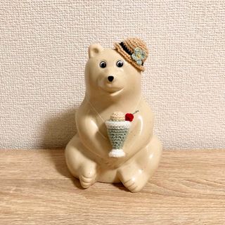 しろくま貯金箱　メロンクリームソーダ　セット(置物)