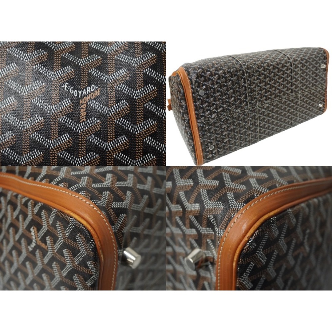 GOYARD(ゴヤール)のGOYARD ゴヤール クロワジュール55 ボストンバッグ ヘリンボーン PVC コーティングキャンバス ブラウン 美品 中古 61731 レディースのバッグ(ボストンバッグ)の商品写真