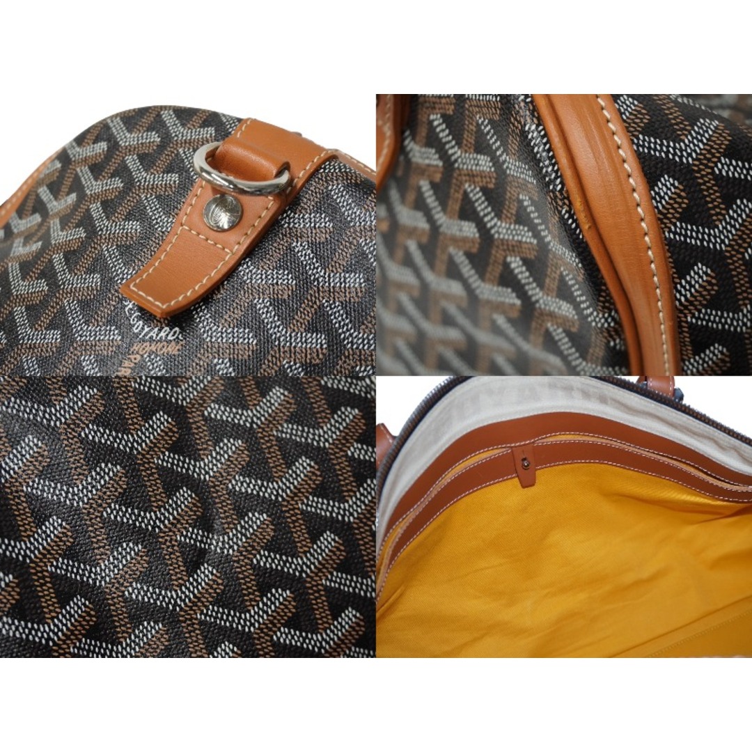 GOYARD(ゴヤール)のGOYARD ゴヤール クロワジュール55 ボストンバッグ ヘリンボーン PVC コーティングキャンバス ブラウン 美品 中古 61731 レディースのバッグ(ボストンバッグ)の商品写真