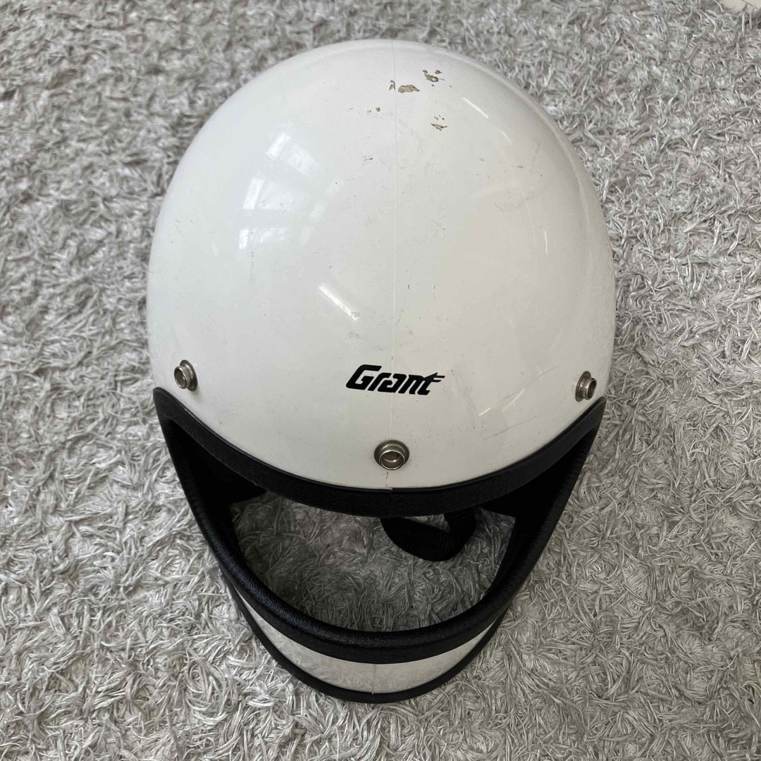 GRANT ビンテージヘルメット　XLサイズ　フルフェイス　白　ハーレー　旧車 自動車/バイクのバイク(ヘルメット/シールド)の商品写真