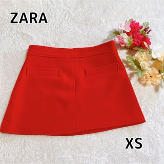 ザラ(ZARA)のZARA ザラ ミニスカート ショートスカート 赤スカート レッド 台形スカート(ミニスカート)