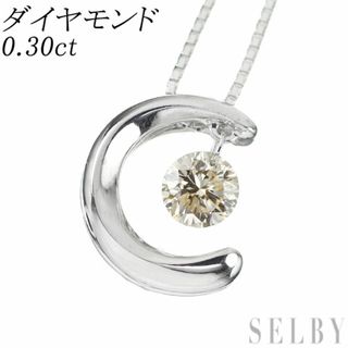 K18WG ダイヤモンド ペンダントネックレス 0.30ct(ネックレス)