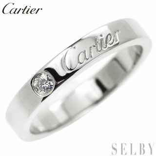 カルティエ(Cartier)のカルティエ Pt950 ダイヤモンド リング エングレーブド 47号(リング(指輪))