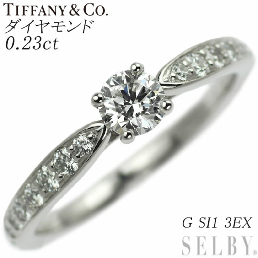 Tiffany & Co.(ティファニー)のティファニー Pt950 ダイヤモンド リング 0.23ct G SI1 3EX ハーモニー ハーフサークル レディースのアクセサリー(リング(指輪))の商品写真