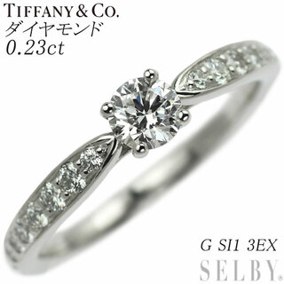 ティファニー(Tiffany & Co.)のティファニー Pt950 ダイヤモンド リング 0.23ct G SI1 3EX ハーモニー ハーフサークル(リング(指輪))