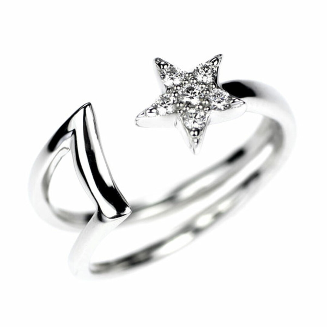 STAR JEWELRY(スタージュエリー)のスタージュエリー Pt950 ダイヤモンド リング 0.05ct ピンキー 星 レディースのアクセサリー(リング(指輪))の商品写真