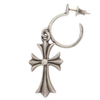 クロムハーツ(Chrome Hearts)のCHROME HEARTS クロムハーツ TINY CH CROSS/タイニーCHクロスフープピアス シルバー(ピアス(片耳用))