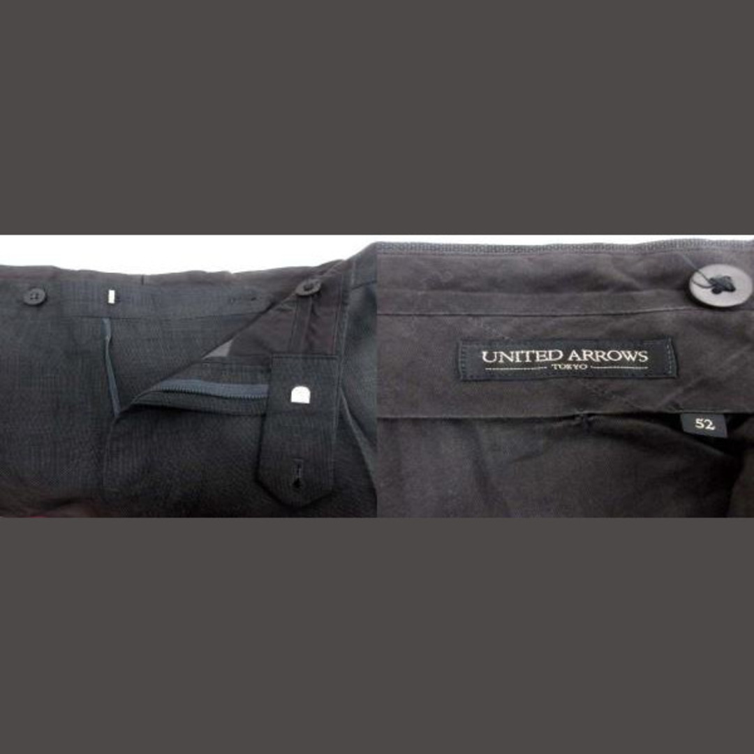 UNITED ARROWS(ユナイテッドアローズ)のUNITED ARROWS スラックスパンツ ウール 52 黒 ブラック /YK メンズのパンツ(スラックス)の商品写真