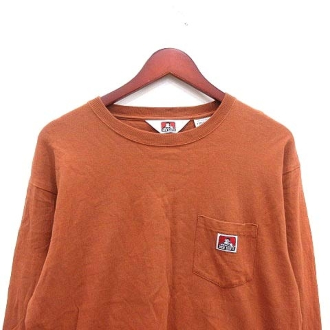 BEN DAVIS(ベンデイビス)のBEN DAVIS Tシャツ カットソー クルーネック 長袖 L 茶 ブラウン メンズのトップス(Tシャツ/カットソー(七分/長袖))の商品写真