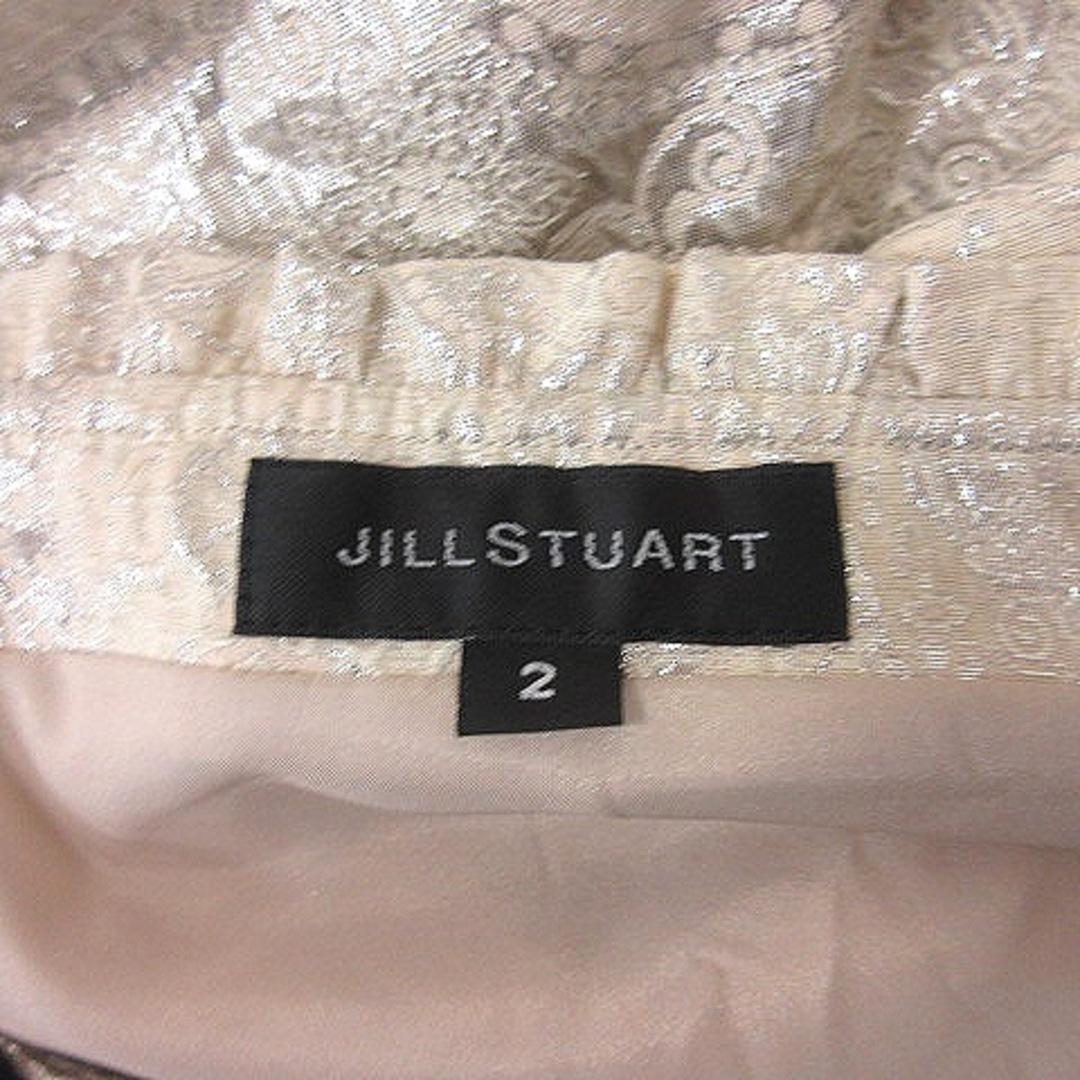 JILLSTUART(ジルスチュアート)のジルスチュアート キャミワンピース ミニ 総柄 2 ベージュ シルバーカラー レディースのワンピース(ミニワンピース)の商品写真