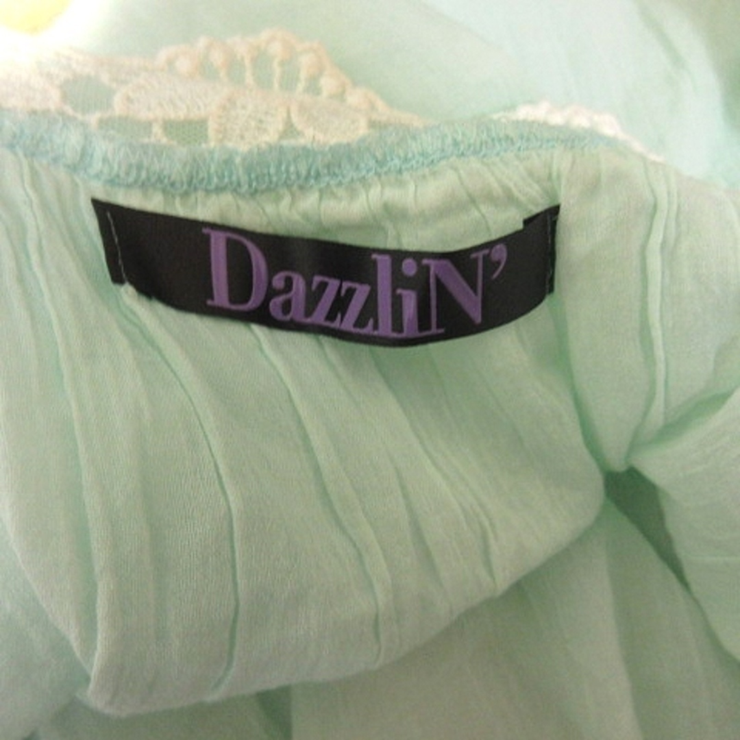 dazzlin(ダズリン)のダズリン チュニック スクエアネック 七分袖 レース F 緑 ミントグリーン レディースのトップス(チュニック)の商品写真