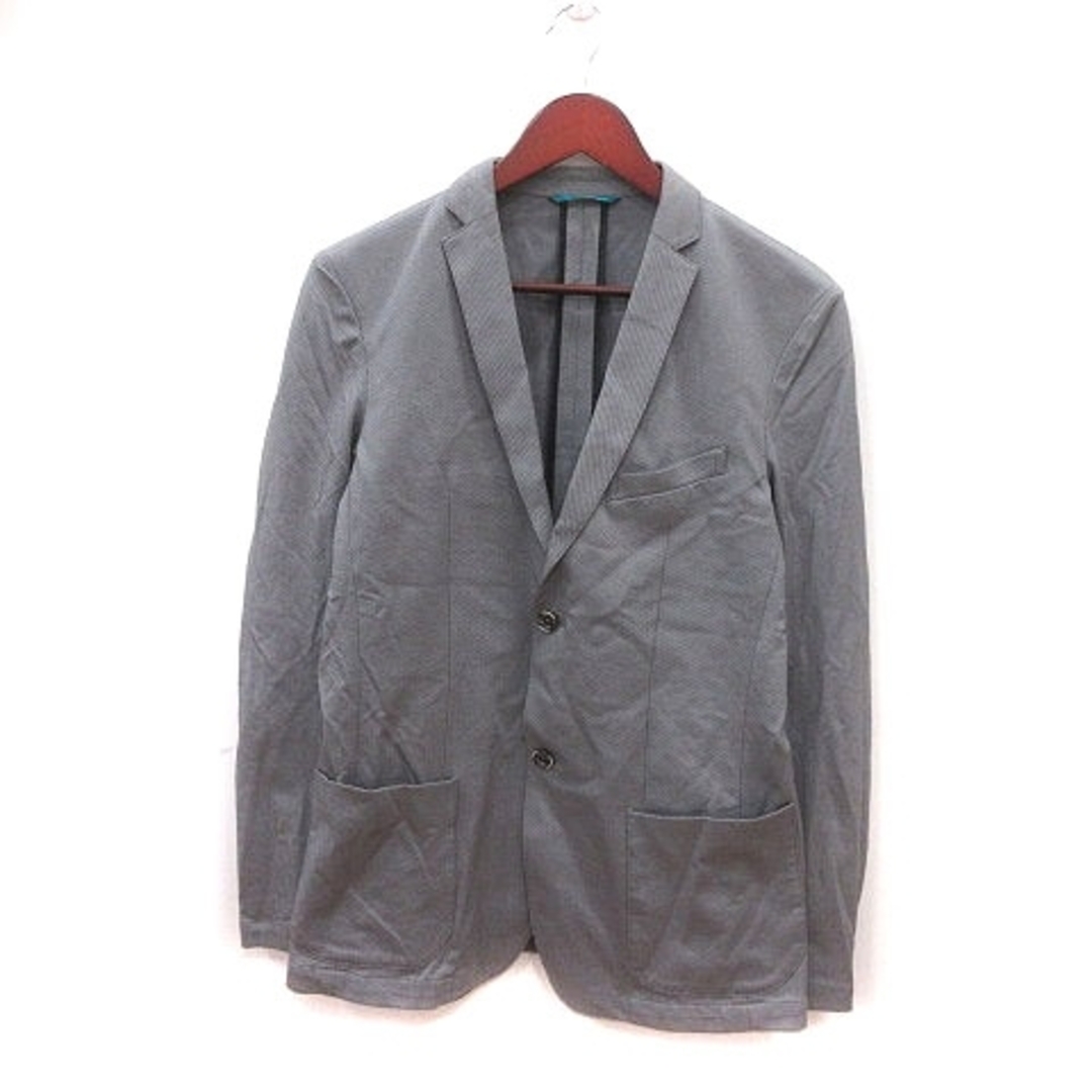 MONSIEUR NICOLE(ムッシュニコル)のムッシュニコル テーラードジャケット 長袖 48 グレー 白 ホワイト レディースのジャケット/アウター(その他)の商品写真