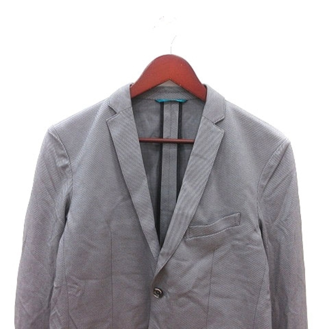 MONSIEUR NICOLE(ムッシュニコル)のムッシュニコル テーラードジャケット 長袖 48 グレー 白 ホワイト レディースのジャケット/アウター(その他)の商品写真