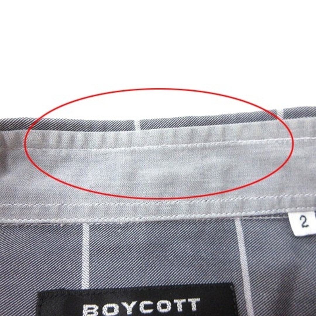 BOYCOTT(ボイコット)のボイコット BOYCOTT シャツ チェック 長袖 2 グレー /MN メンズのトップス(シャツ)の商品写真