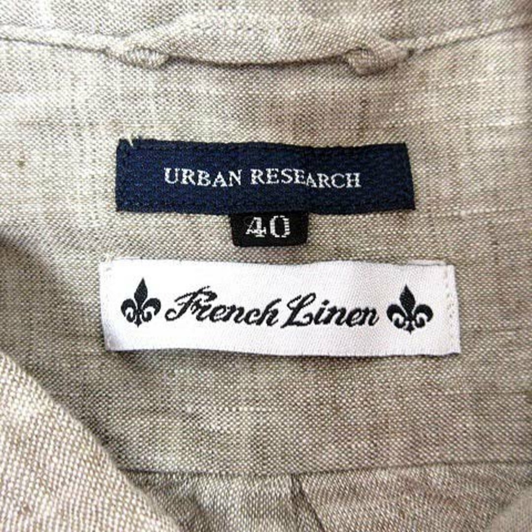 URBAN RESEARCH(アーバンリサーチ)のURBAN RESEARCH シャツ 長袖 麻 リネン 40 グレージュ ■MO メンズのトップス(シャツ)の商品写真