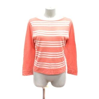 クレージュ(Courreges)のクレージュ ニット カットソー ボーダー 絹 シルク 38 オレンジ 白 ■MO(ニット/セーター)