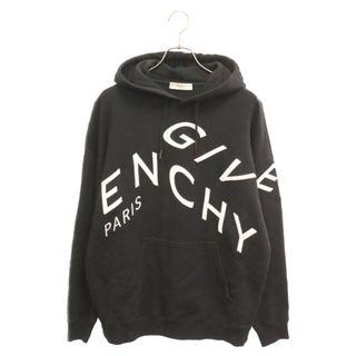 ジバンシィ(GIVENCHY)のGIVENCHY ジバンシィ 21SS エンブロイダリーロゴ刺繍プルオーバーパーカー フーディー ブラック BMJ07G30AF(パーカー)