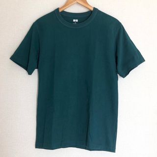 ユニクロ(UNIQLO)のUNIQLO ユニクロU  半袖 Tシャツ 無地 緑 M(ポロシャツ)