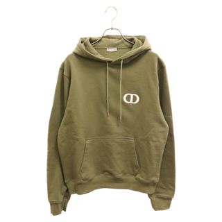 DIOR ディオール 22AW CD Icon Hooded Sweatshirt CDアイコンフーデッドスウェットシャツ プルオーバーパーカー フーディードローストリング ロゴ刺繍 カーキ 113J698A0531