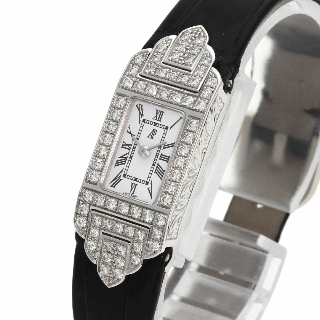 AUDEMARS PIGUET(オーデマピゲ)のAUDEMARS PIGUET チャールストン ベゼル ダイヤモンド 腕時計 K18WG 革 ダイヤモンド レディース レディースのファッション小物(腕時計)の商品写真