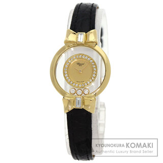 ショパール(Chopard)のChopard 20/5334 ハッピーダイヤモンド リボン メーカーコンプリート 腕時計 K18YG 革 レディース(腕時計)