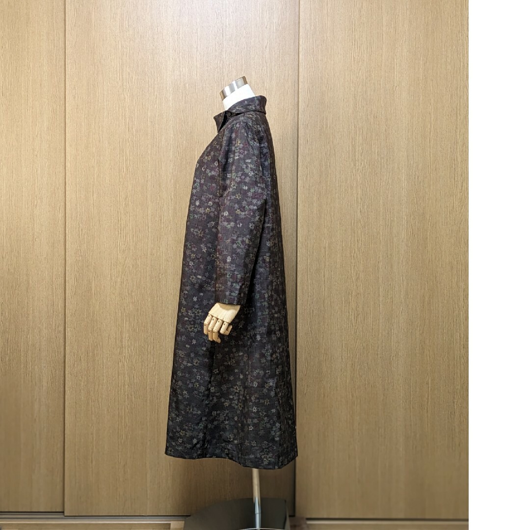 着物リメイク　ワンピース　大島紬　L〜LL レディースのワンピース(ひざ丈ワンピース)の商品写真