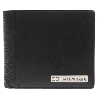 バレンシアガ(Balenciaga)のBALENCIAGA バレンシアガ ロゴプレートコンパクトウォレット 671765 二つ折り財布(折り財布)