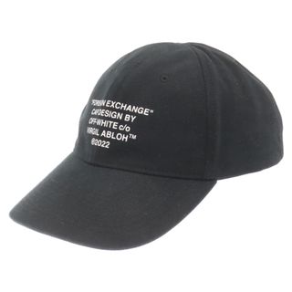 オフホワイト(OFF-WHITE)のOFF-WHITE オフホワイト Foreign Exchange Baseball Cap OMLB041F22FAB005 ロゴ刺繍 ベースボールキャップ 帽子 ブラック(キャップ)