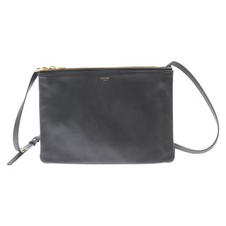 セリーヌ(celine)のCELINE セリーヌ Large Trioトリオ ラージ レザーショルダーバッグ ブラック 187613BEB.10DC(ショルダーバッグ)