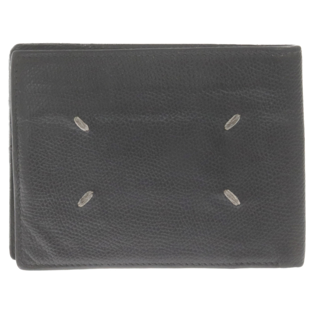 Maison Martin Margiela(マルタンマルジェラ)のMaison Margiela メゾンマルジェラ グレイン レザー コンパクト ウォレット ブラック S35UI0436 P0399 メンズのファッション小物(折り財布)の商品写真