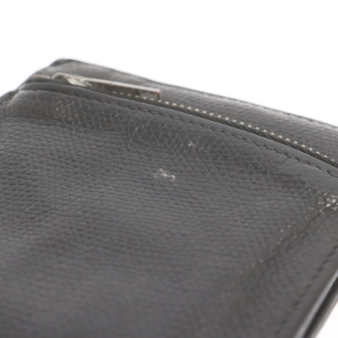 Maison Martin Margiela(マルタンマルジェラ)のMaison Margiela メゾンマルジェラ グレイン レザー コンパクト ウォレット ブラック S35UI0436 P0399 メンズのファッション小物(折り財布)の商品写真