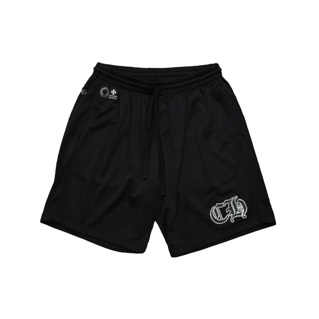 Chrome Hearts(クロムハーツ)の新品未使用品 CHROME HEARTS クロムハーツ MESH VARSITY SHORTS ハーフパンツ メッシュパンツ ブラック Mサイズ 中古 61741 メンズのパンツ(ショートパンツ)の商品写真