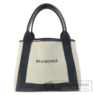 Balenciaga - BALENCIAGA 339933 ネイビーカバス S ハンドバッグ キャンバス レディース