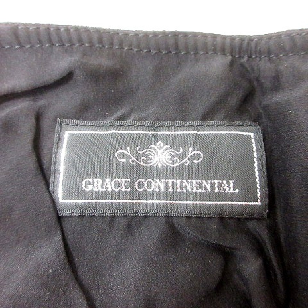 GRACE CONTINENTAL(グレースコンチネンタル)のグレースコンチネンタル キャミワンピース ミニ フリル ビーズ 36 絹 シルク レディースのワンピース(ミニワンピース)の商品写真