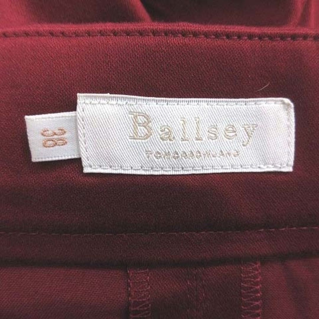 Ballsey(ボールジィ)のボールジー トゥモローランド フレアスカート ひざ丈 タック 38 赤 ■MO レディースのスカート(ひざ丈スカート)の商品写真