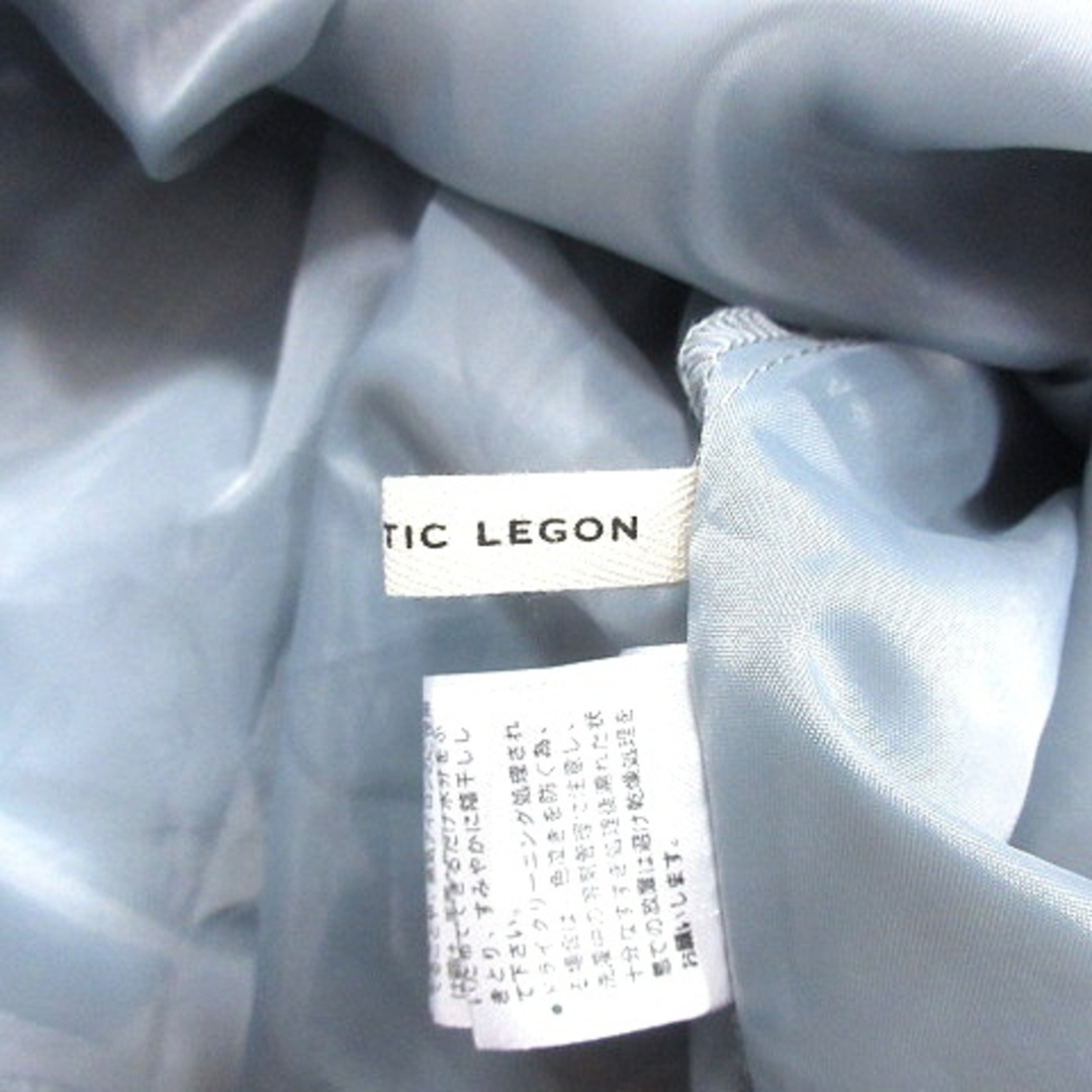 MAJESTIC LEGON(マジェスティックレゴン)のマジェスティックレゴン ワンピース ミニ Vネック チェック ノースリーブ 水色 レディースのワンピース(ひざ丈ワンピース)の商品写真